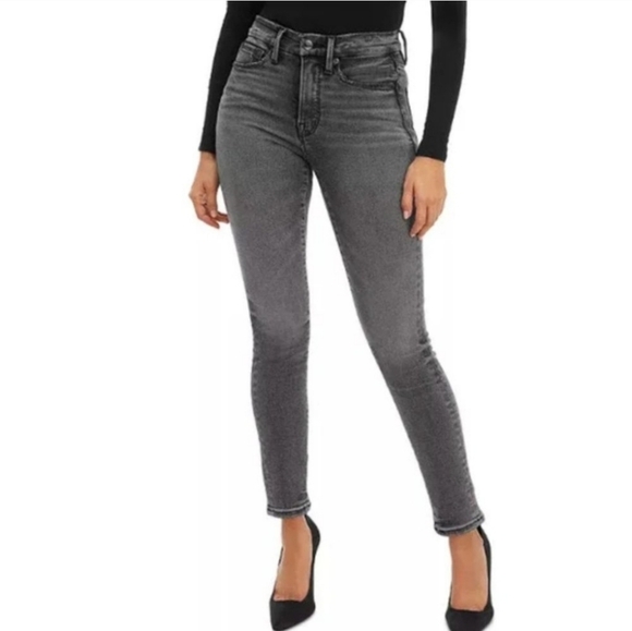 Good American Denim - NWT Good American Good Legs Stovepipe Cigarette Jeans in Washed Black 4/27 #0187